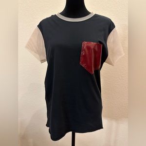 Zara | Modern Multi-fabric t-shirt | Size M | multi colors